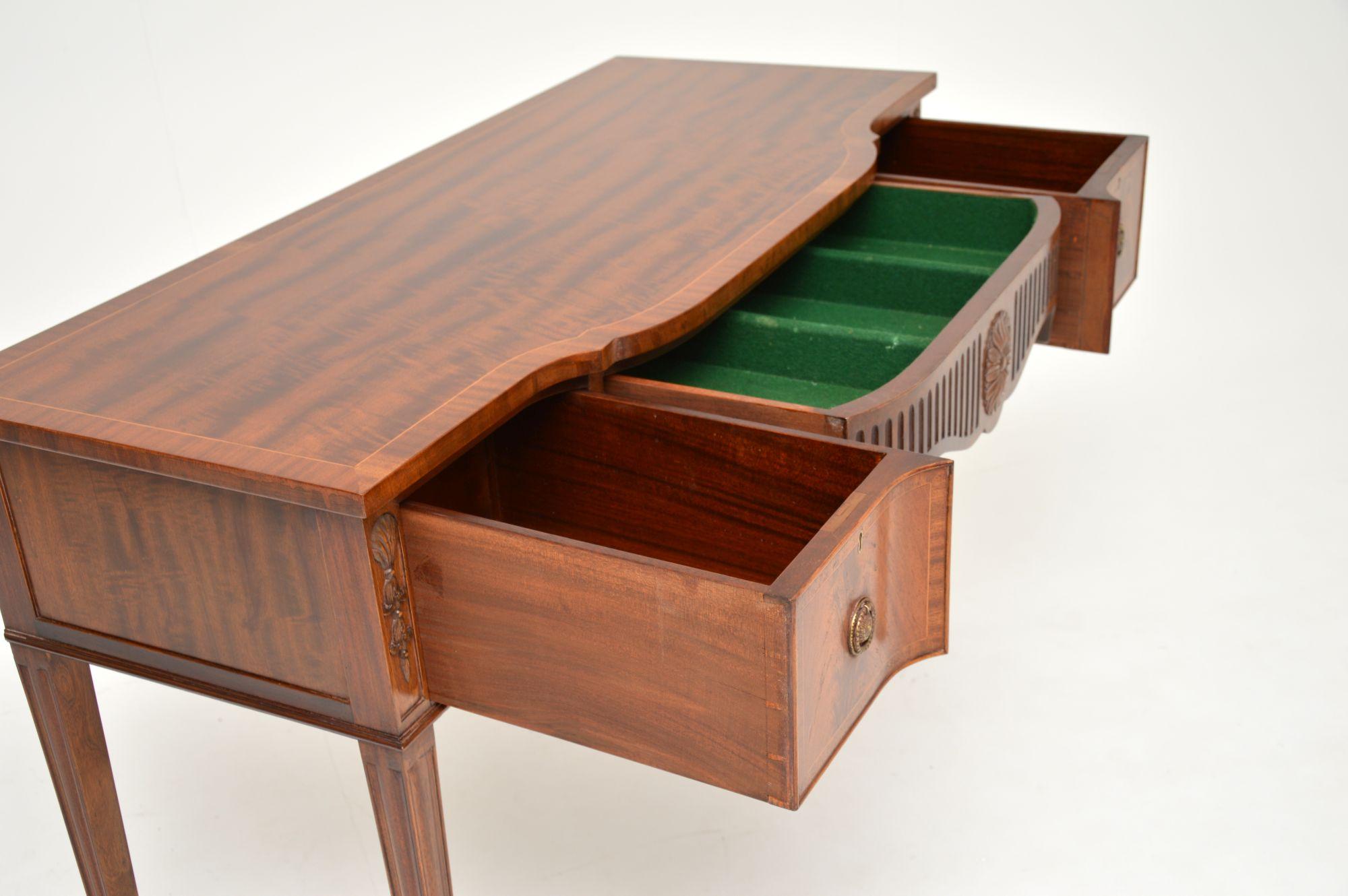 Antique Inlaid Server Table 3