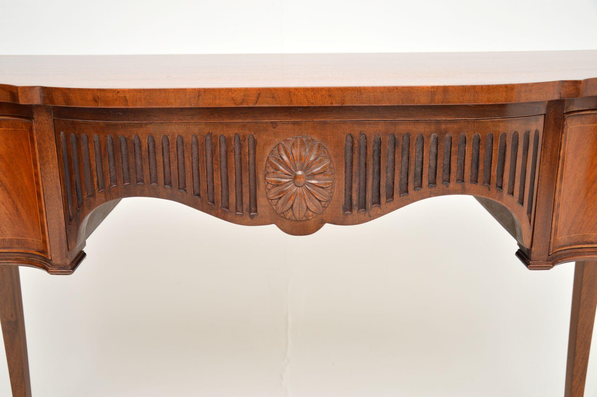 Wood Antique Inlaid Server Table