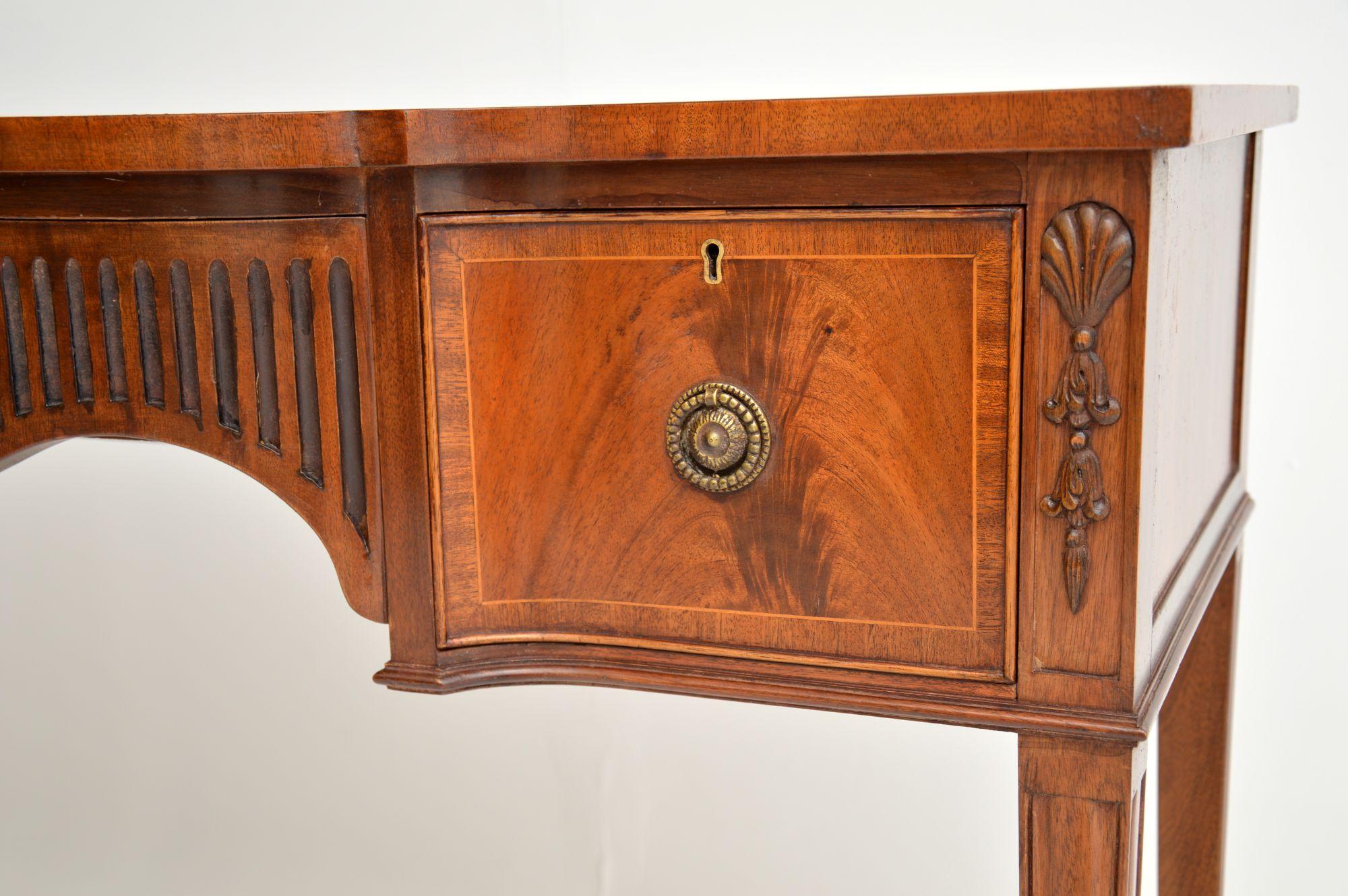 Antique Inlaid Server Table 1