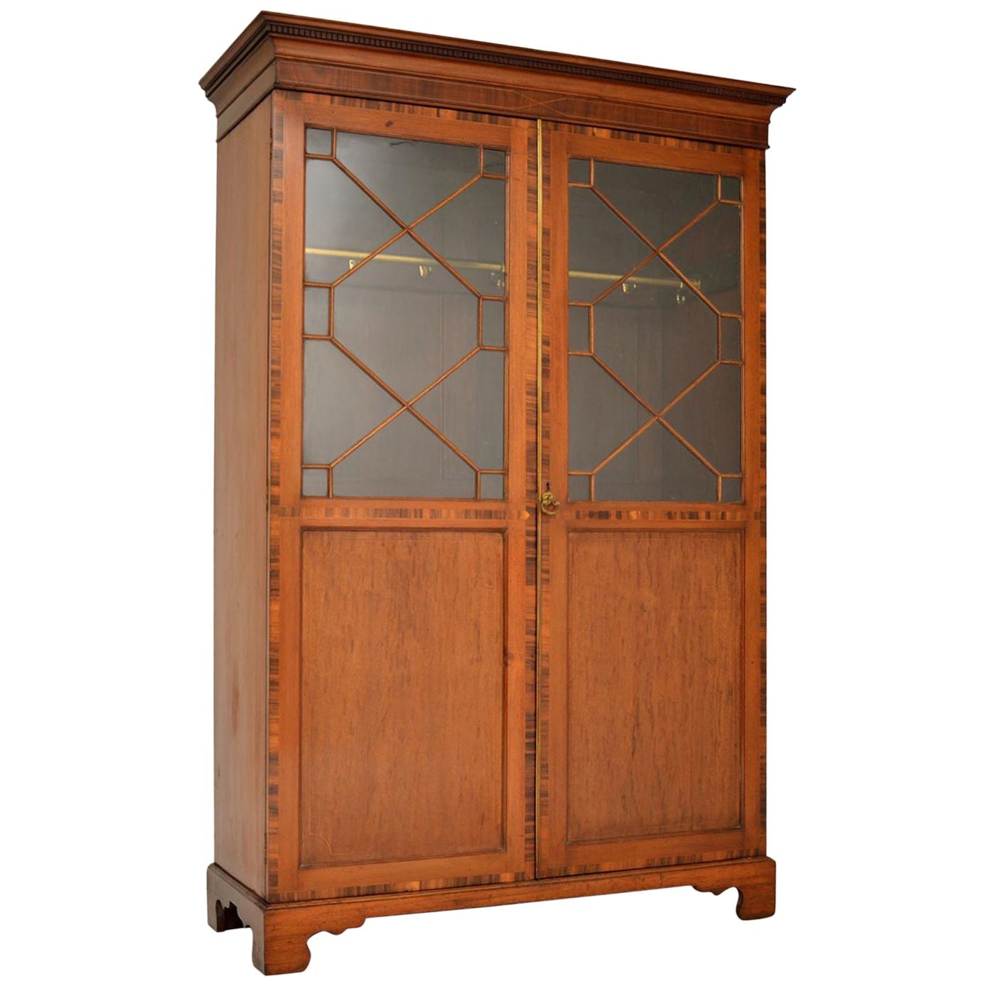 Antique Inlaid Mahogany Wardrobe