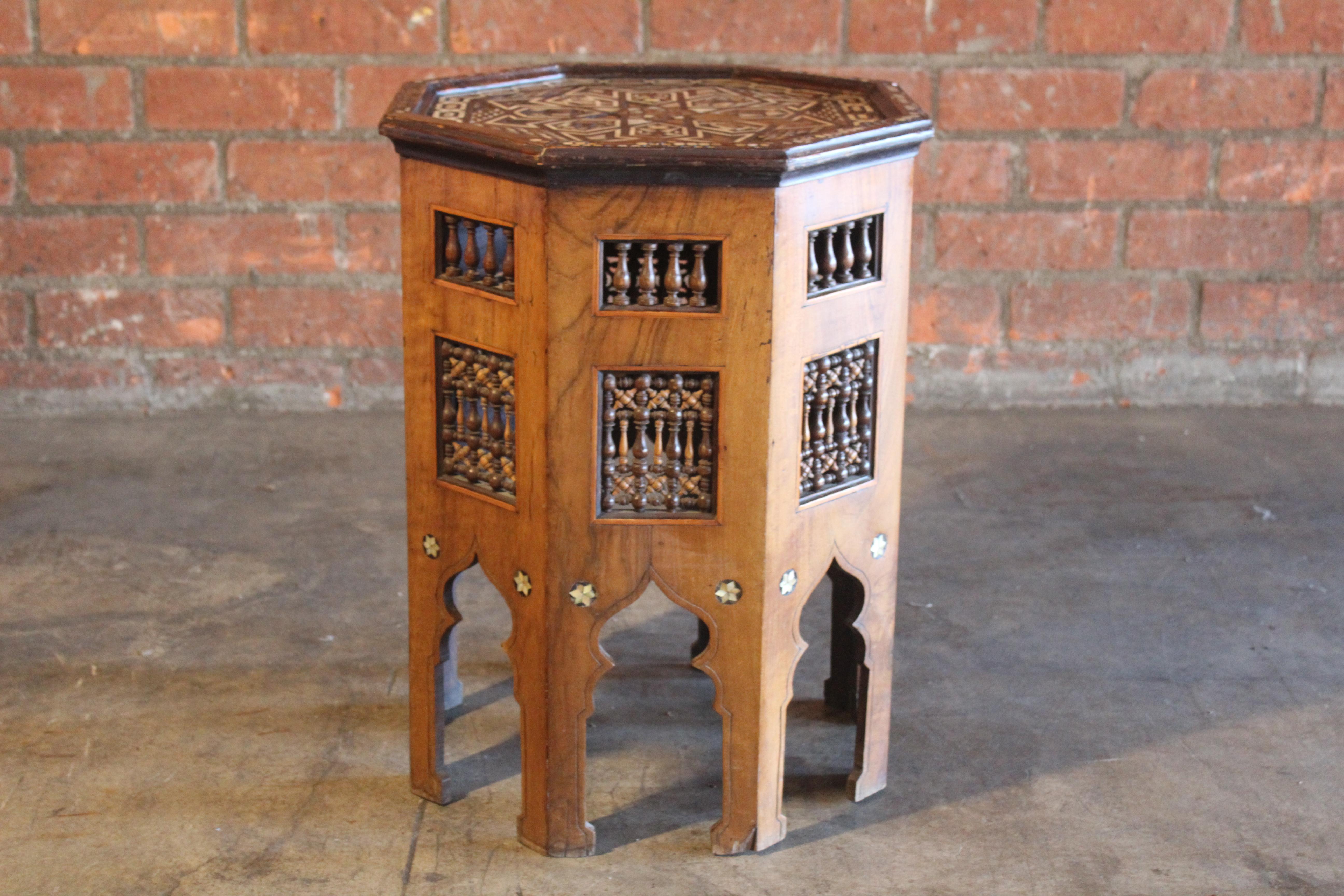 Antique Inlaid Moorish Side Table For Sale 3