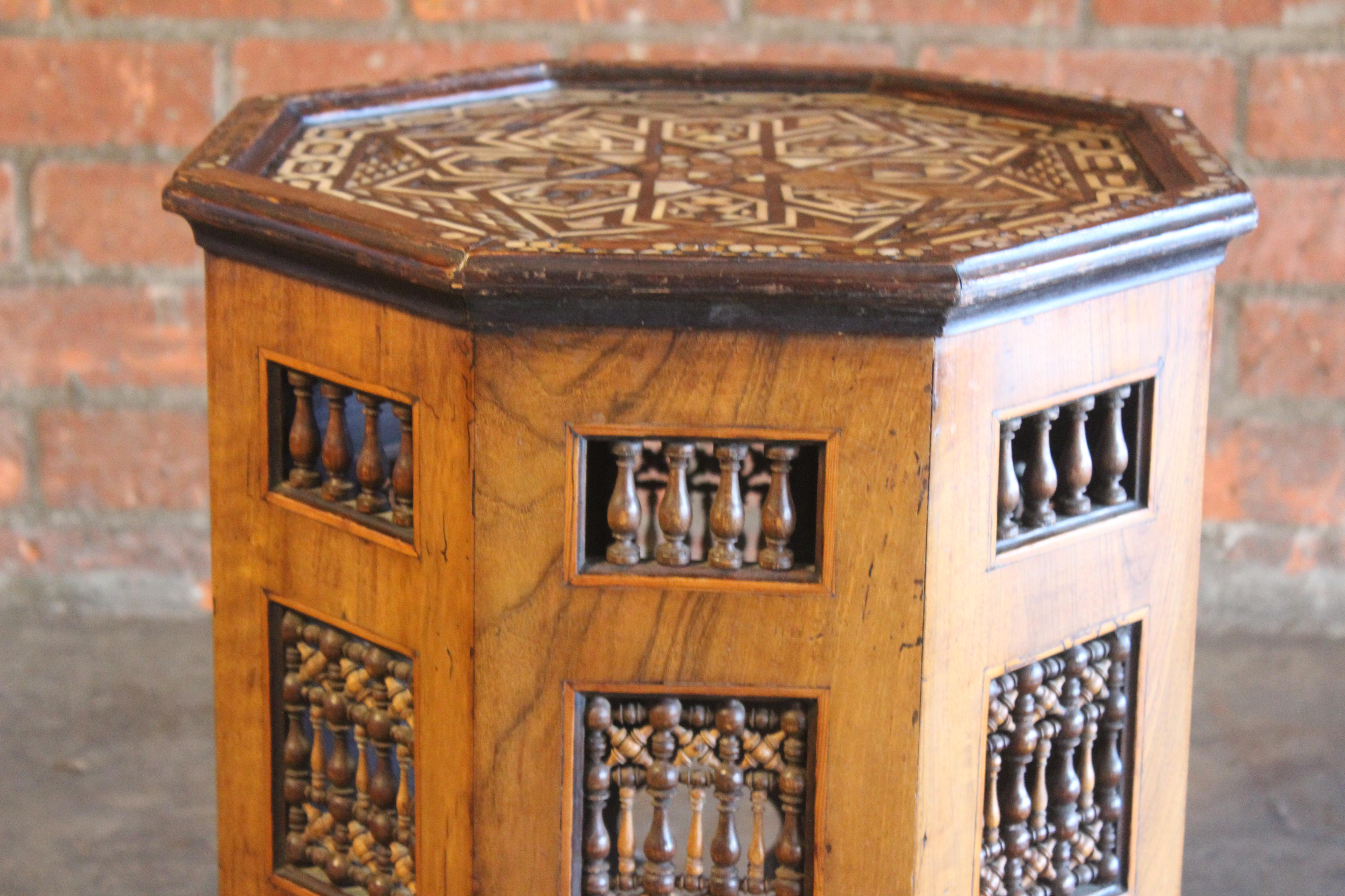 Antique Inlaid Moorish Side Table For Sale 4