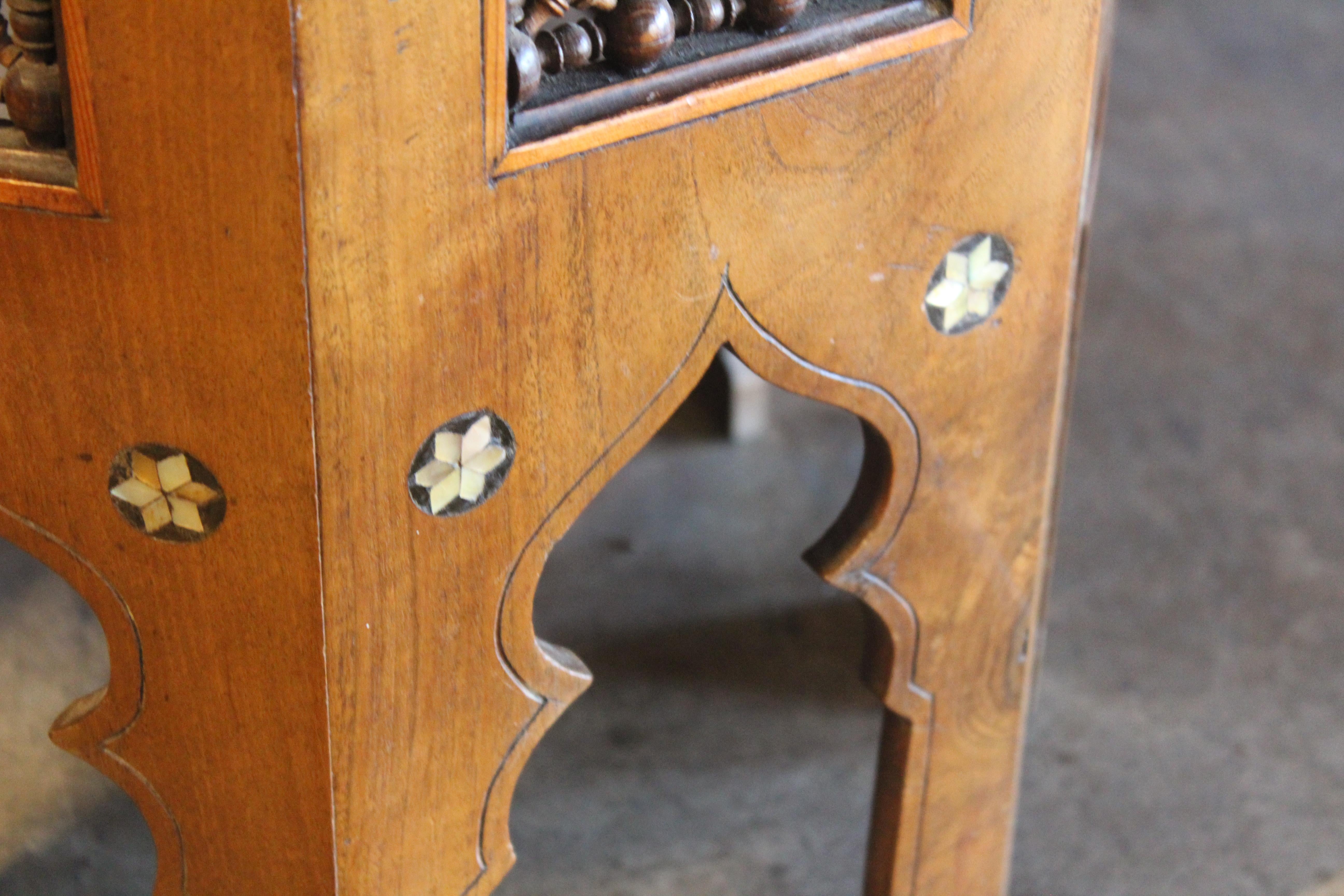 Antique Inlaid Moorish Side Table For Sale 9