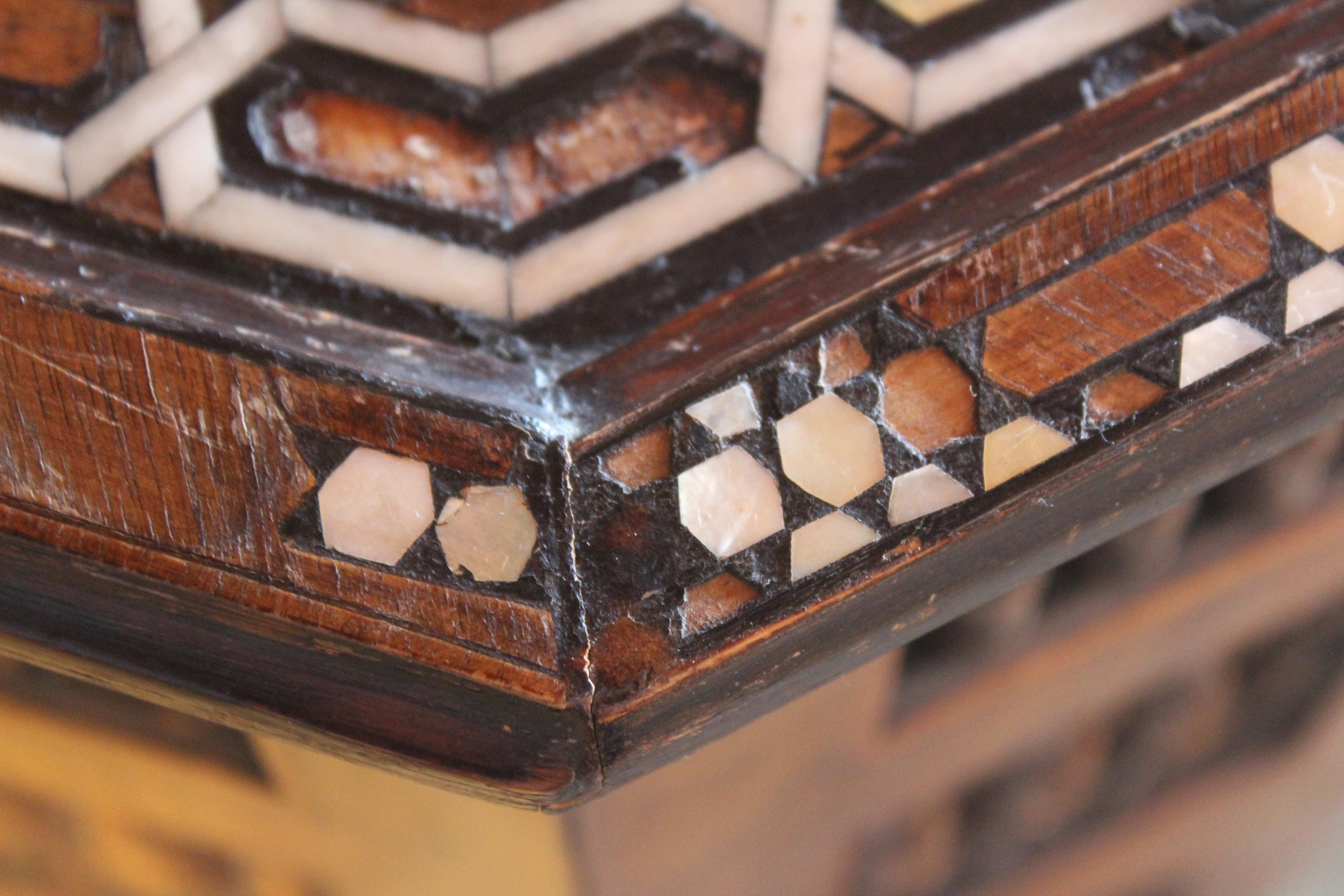 Antique Inlaid Moorish Side Table For Sale 10