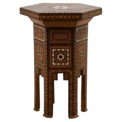 Antique Inlaid Moorish Table, Early 20th Century
