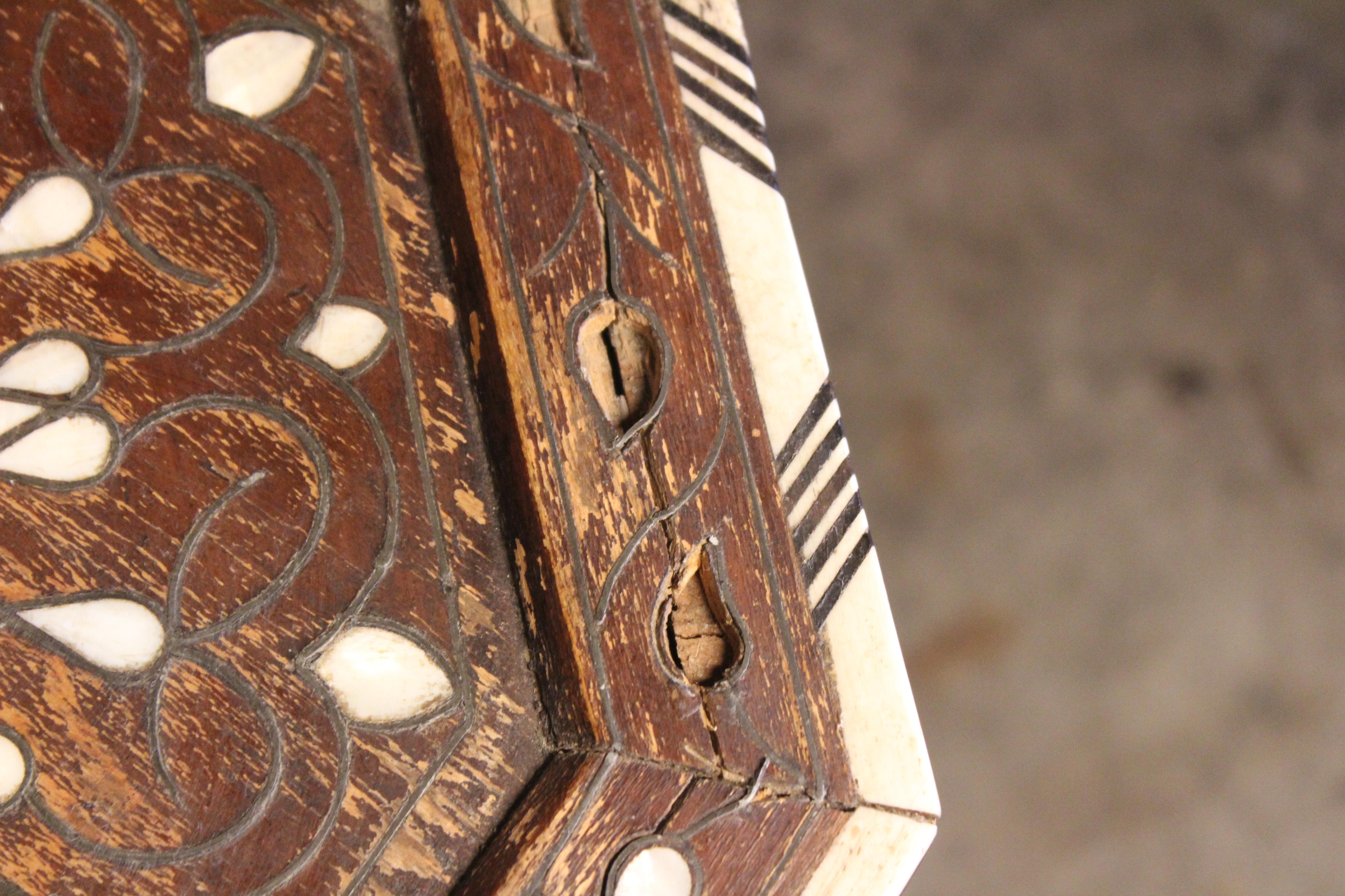 Antique Inlaid Moroccan Tabouret Side Table 2