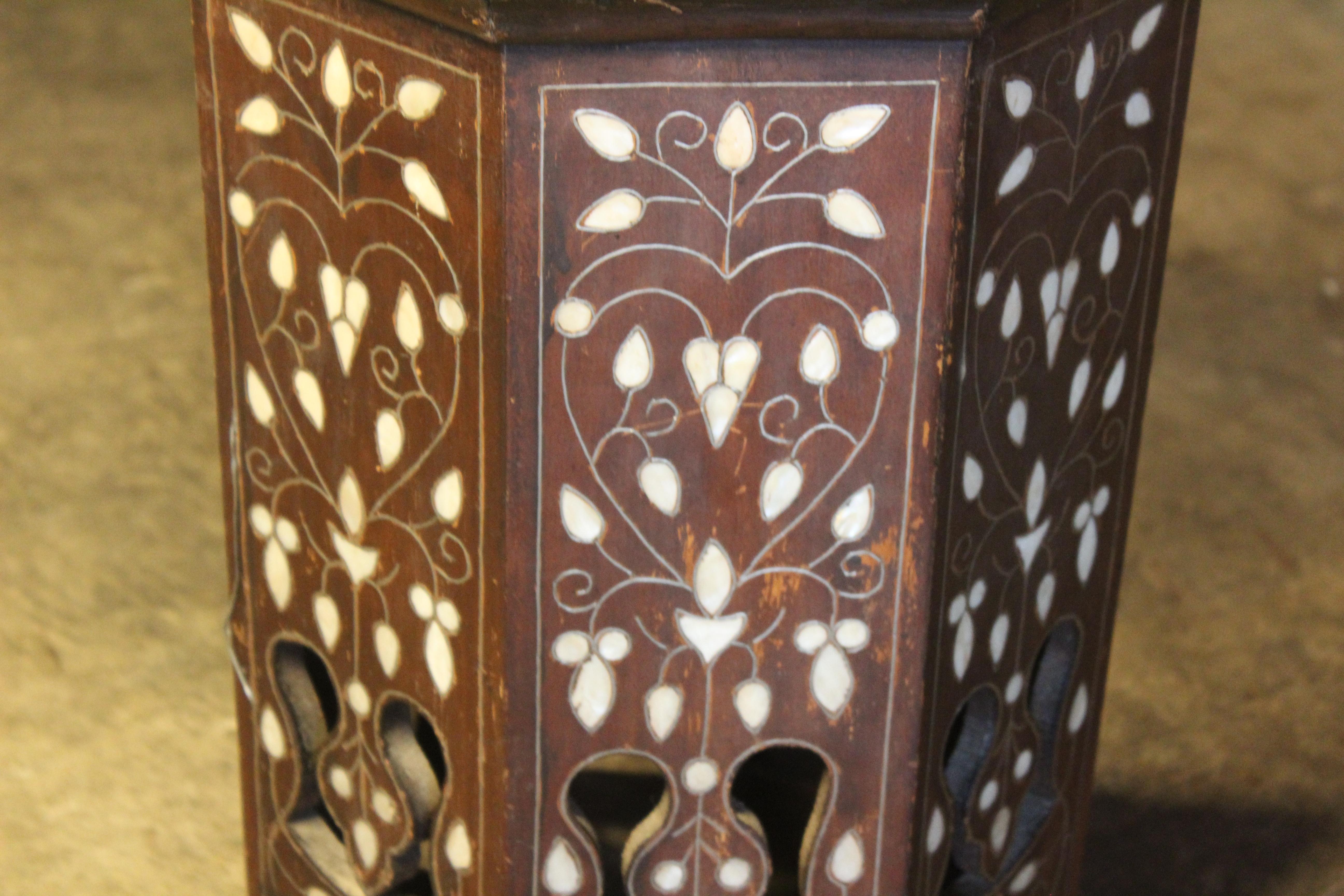 Antique Inlaid Moroccan Tabouret Side Table 6