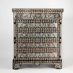 Antique Inlaid Moroccan Tall Chest