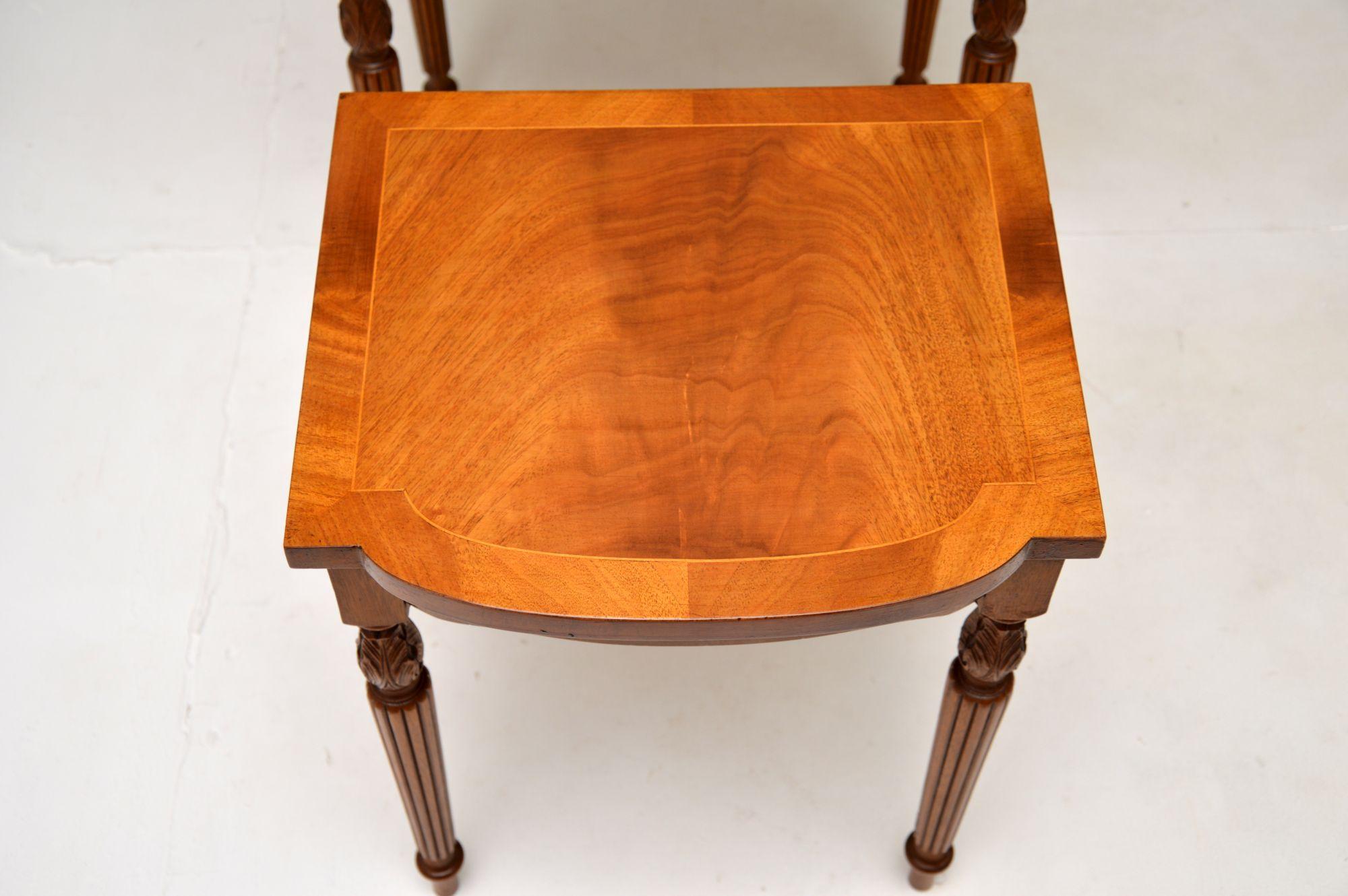 Mid-20th Century Antique Inlaid Nest of Three Tables For Sale
