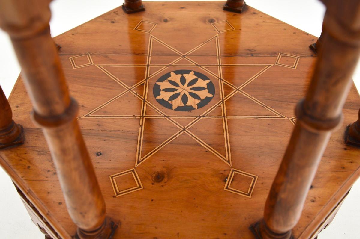 Antique Inlaid Olive Wood Occasional Side Table 4