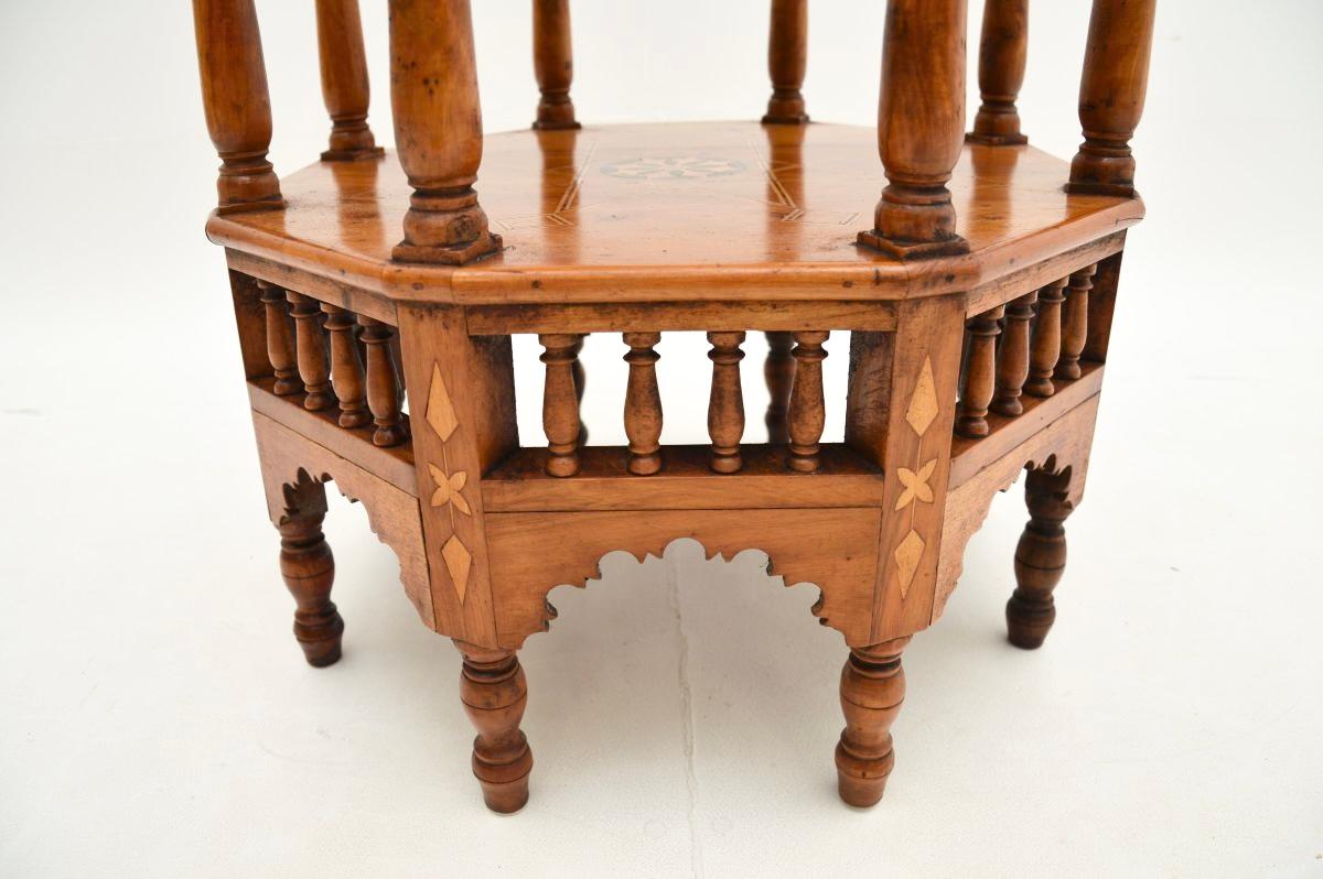 Antique Inlaid Olive Wood Occasional Side Table 5
