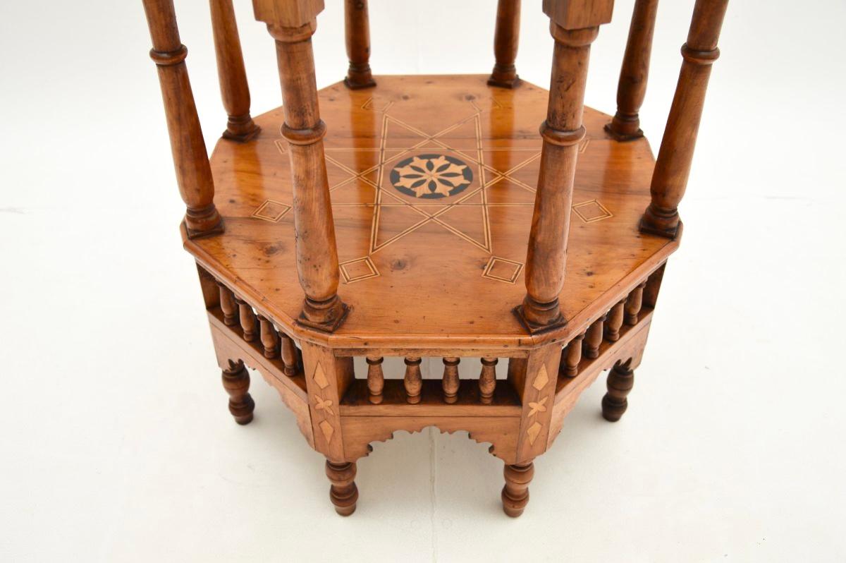 Antique Inlaid Olive Wood Occasional Side Table 2