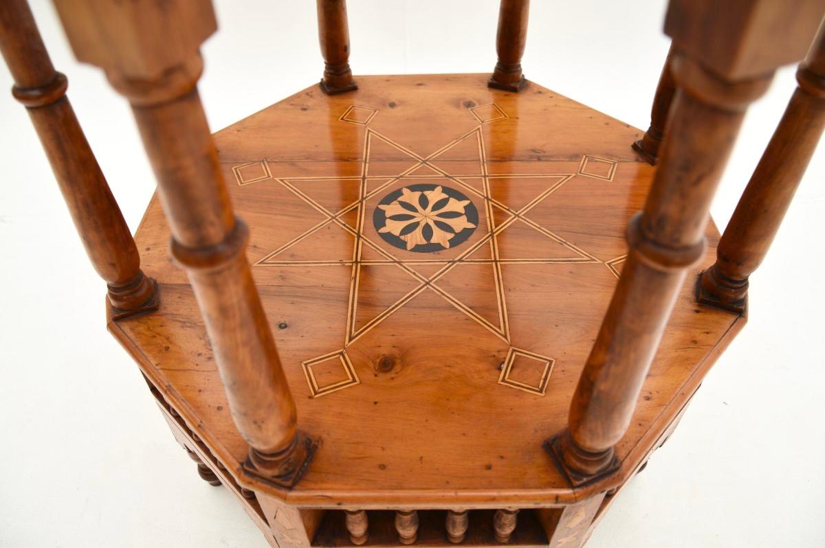 Antique Inlaid Olive Wood Occasional Side Table 3