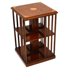 Antique Inlaid Revolving Bookcase