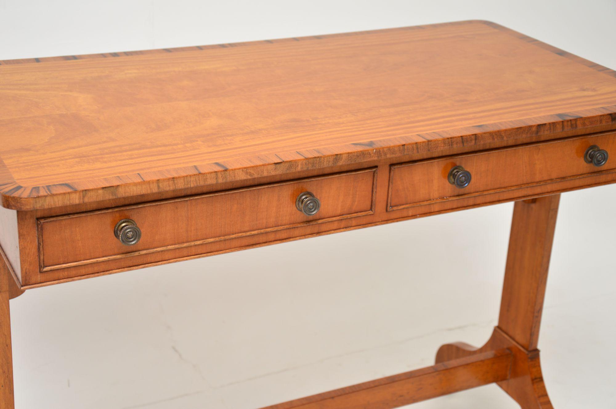 Antique Inlaid Satin Wood Desk / Writing Table 6