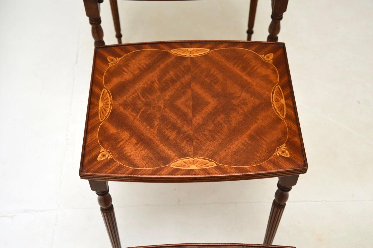 Antique Inlaid Satinwood Nest of Tables 3