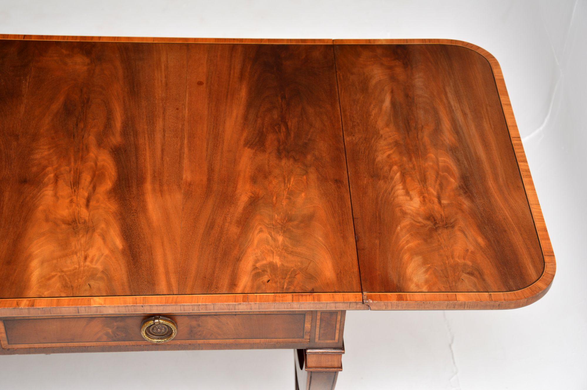 Wood Antique Inlaid Sofa Table