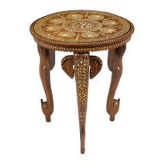 Antique Inlaid Syrian Side Table