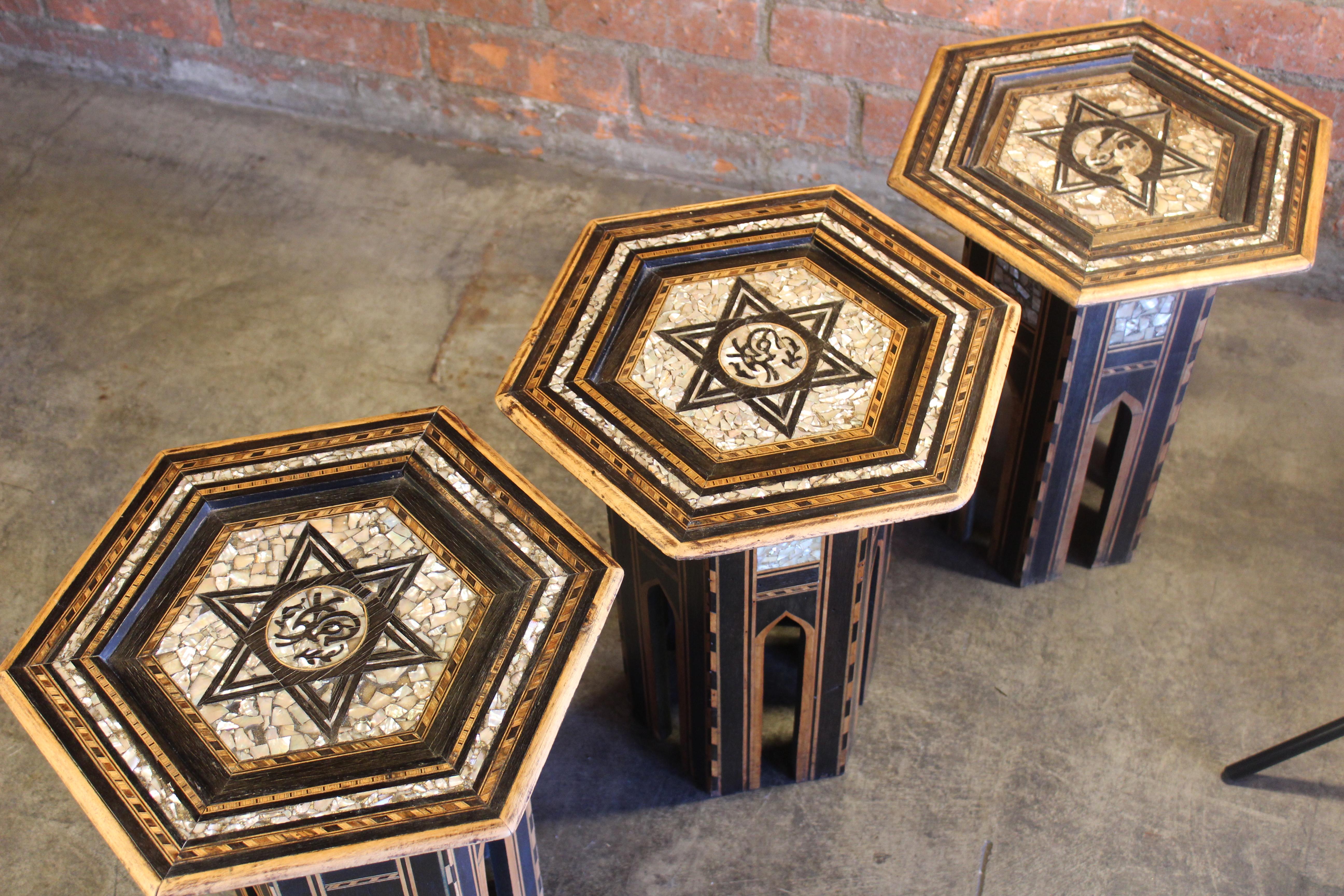 Antique Inlaid Syrian Tables 3