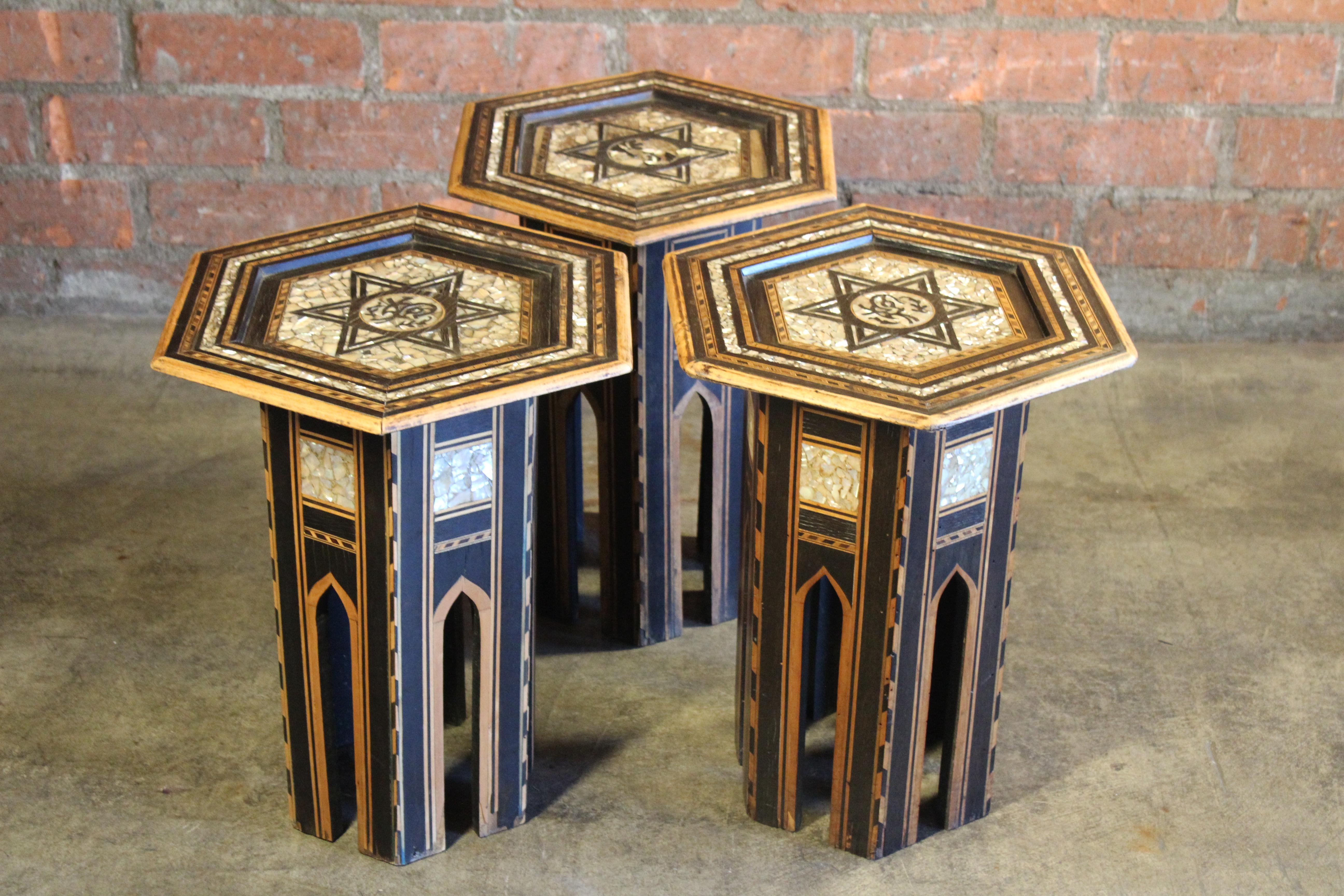 Antique Inlaid Syrian Tables 5