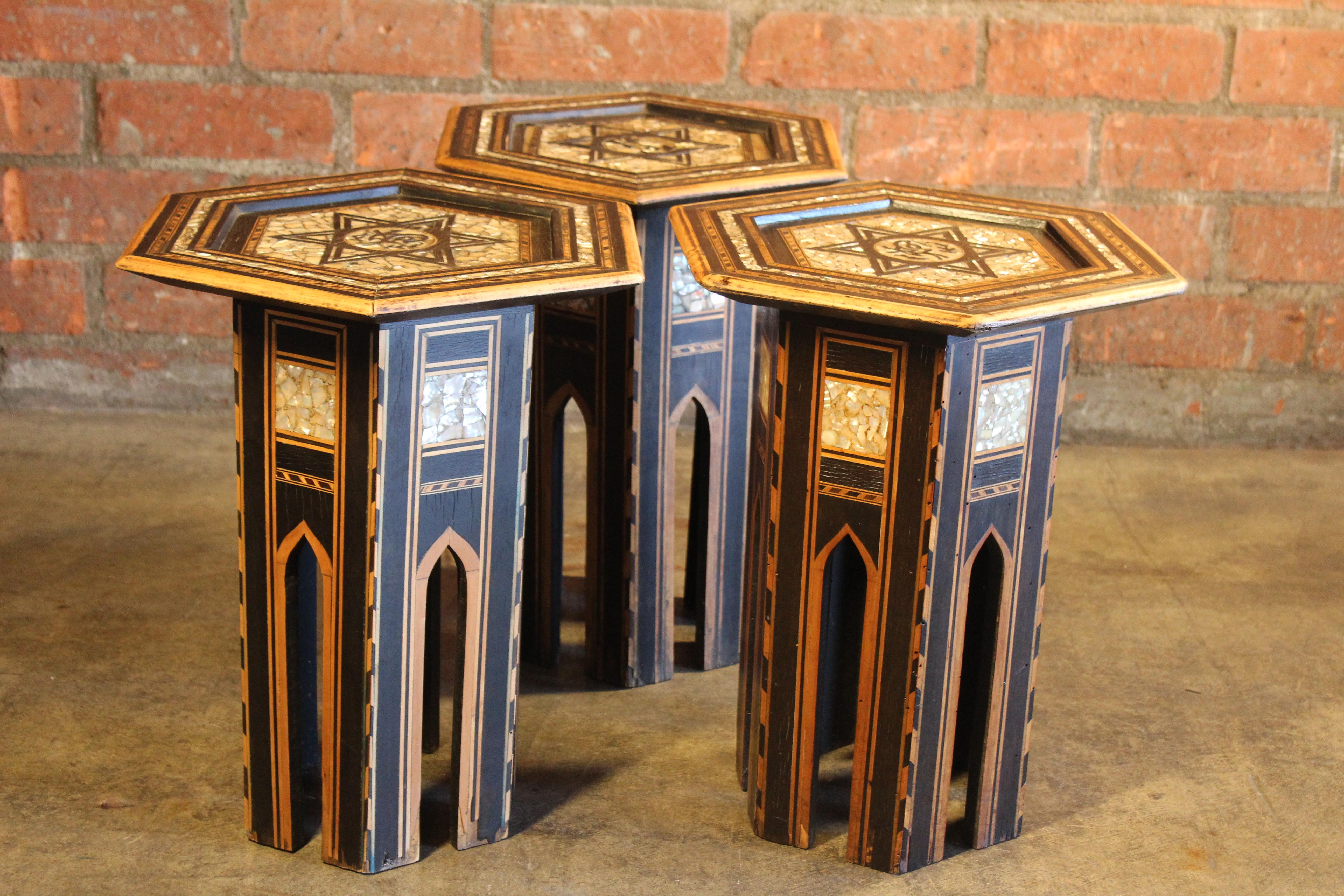 Antique Inlaid Syrian Tables 6