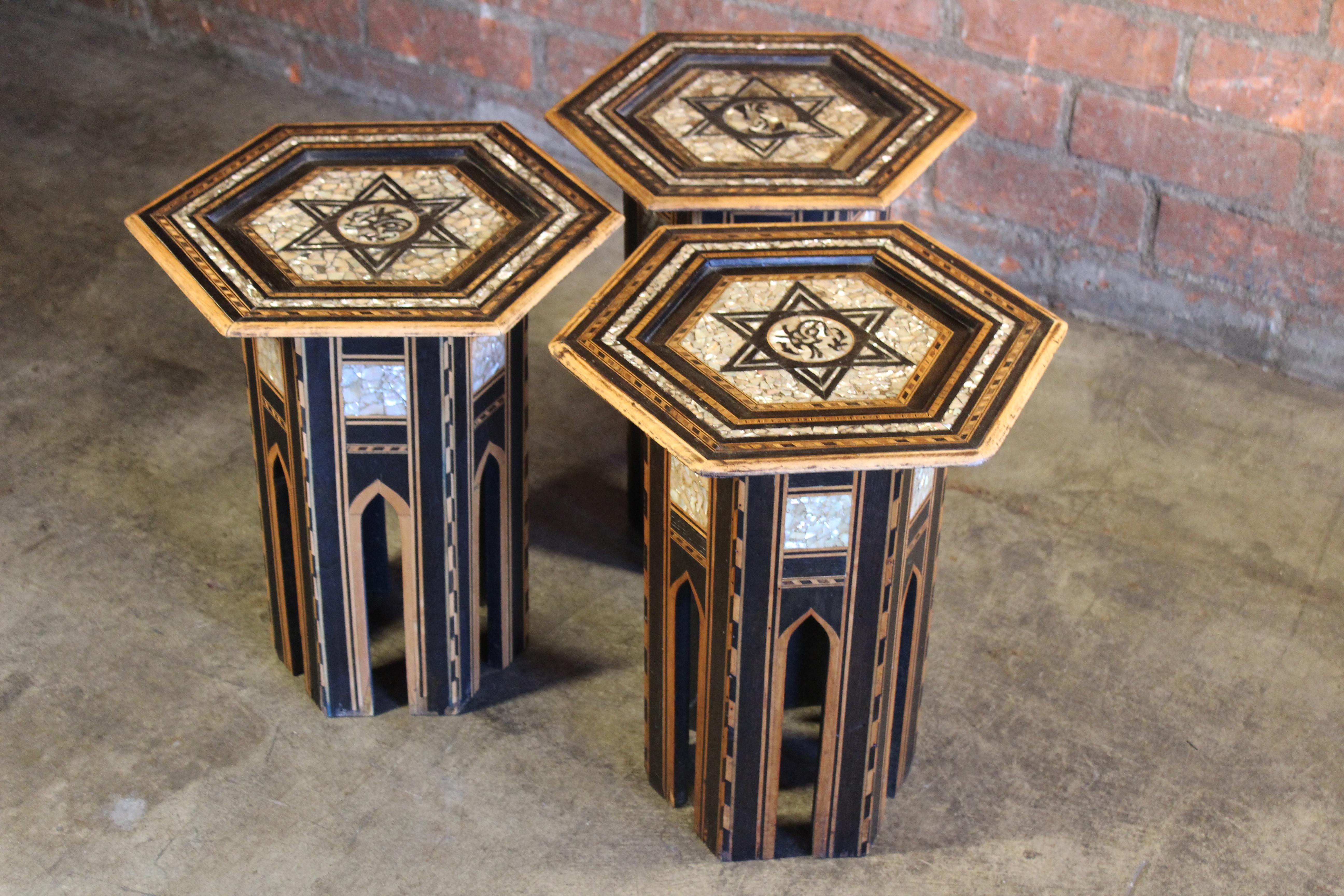 Antique Inlaid Syrian Tables 7