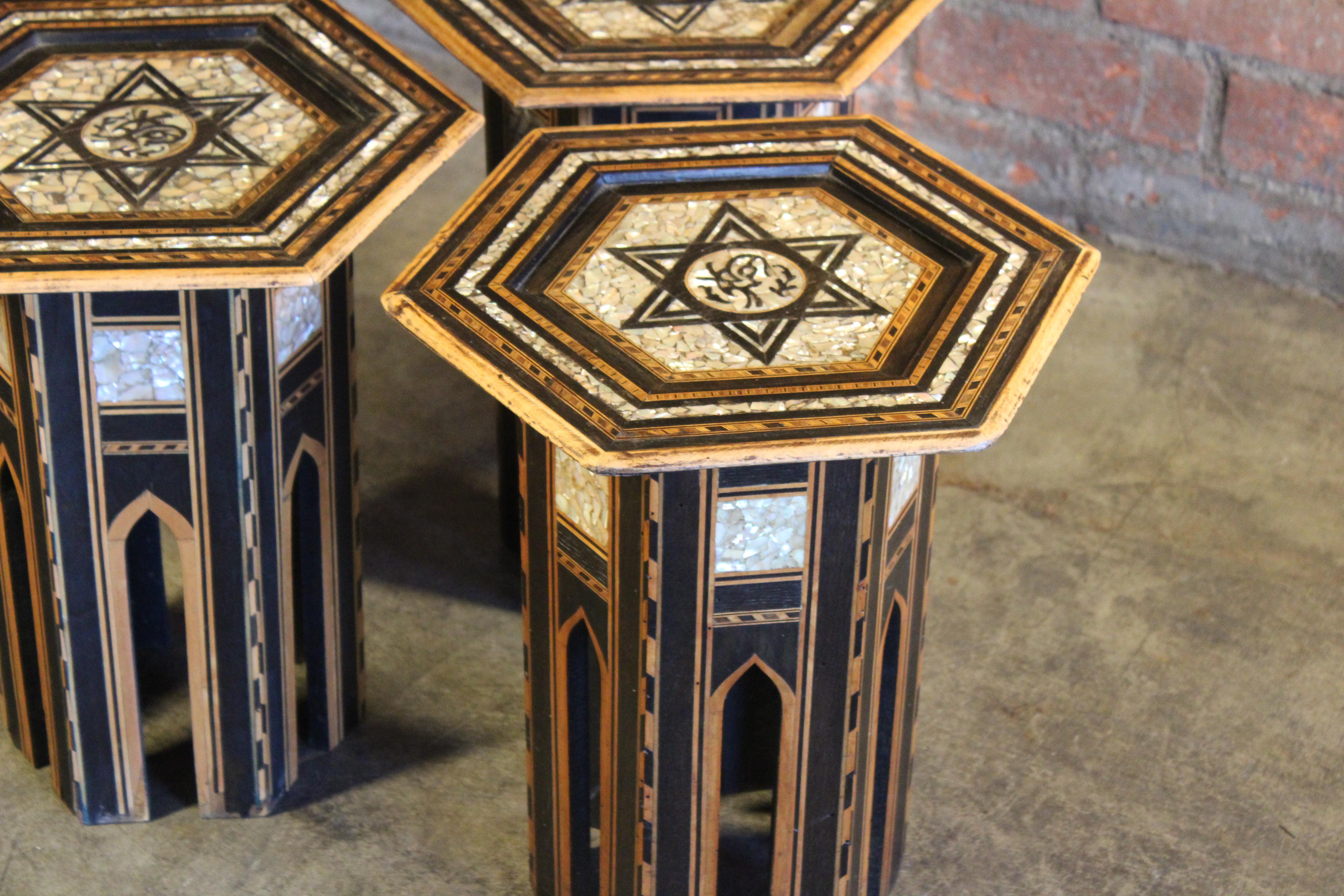 Antique Inlaid Syrian Tables 8