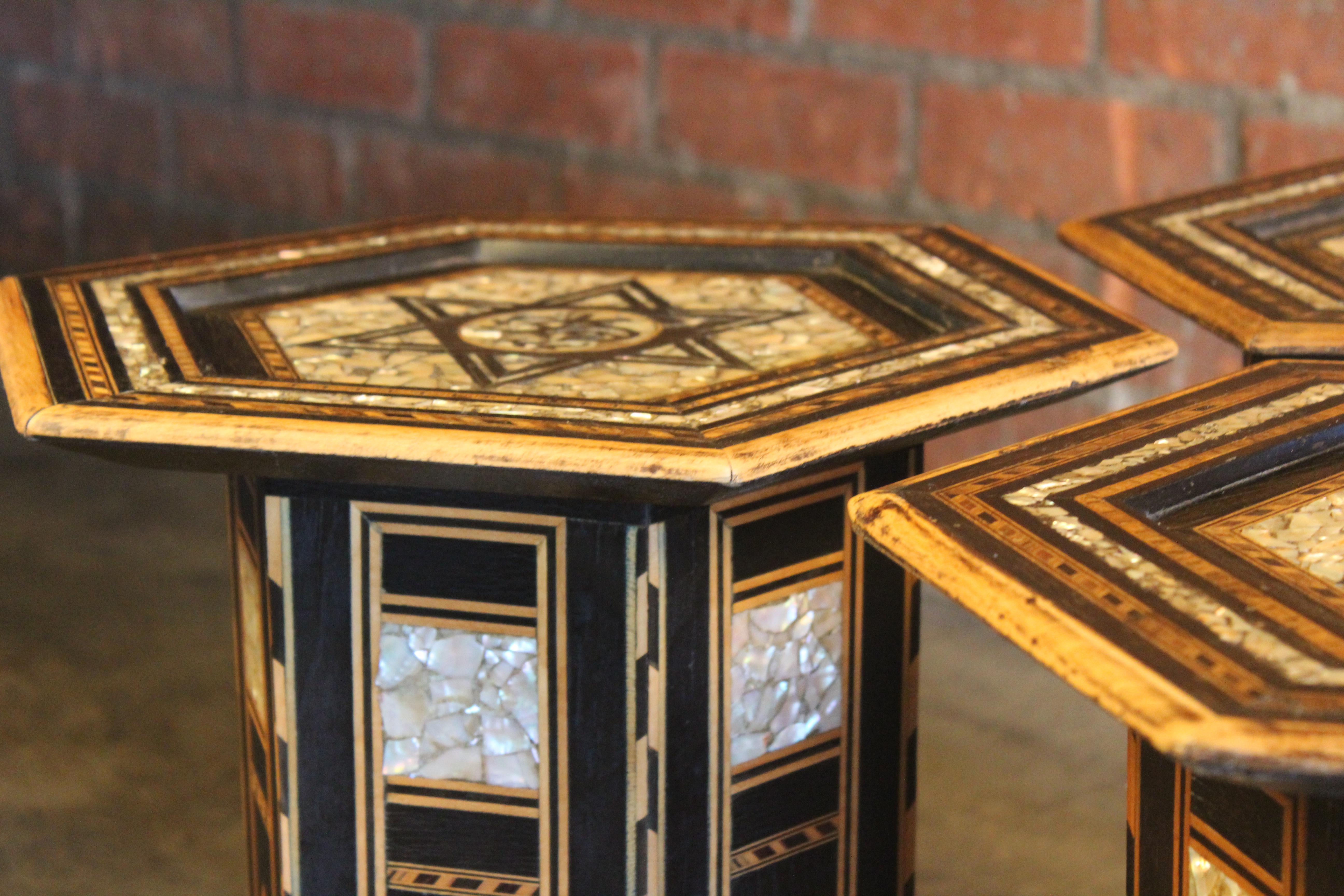 Antique Inlaid Syrian Tables 12