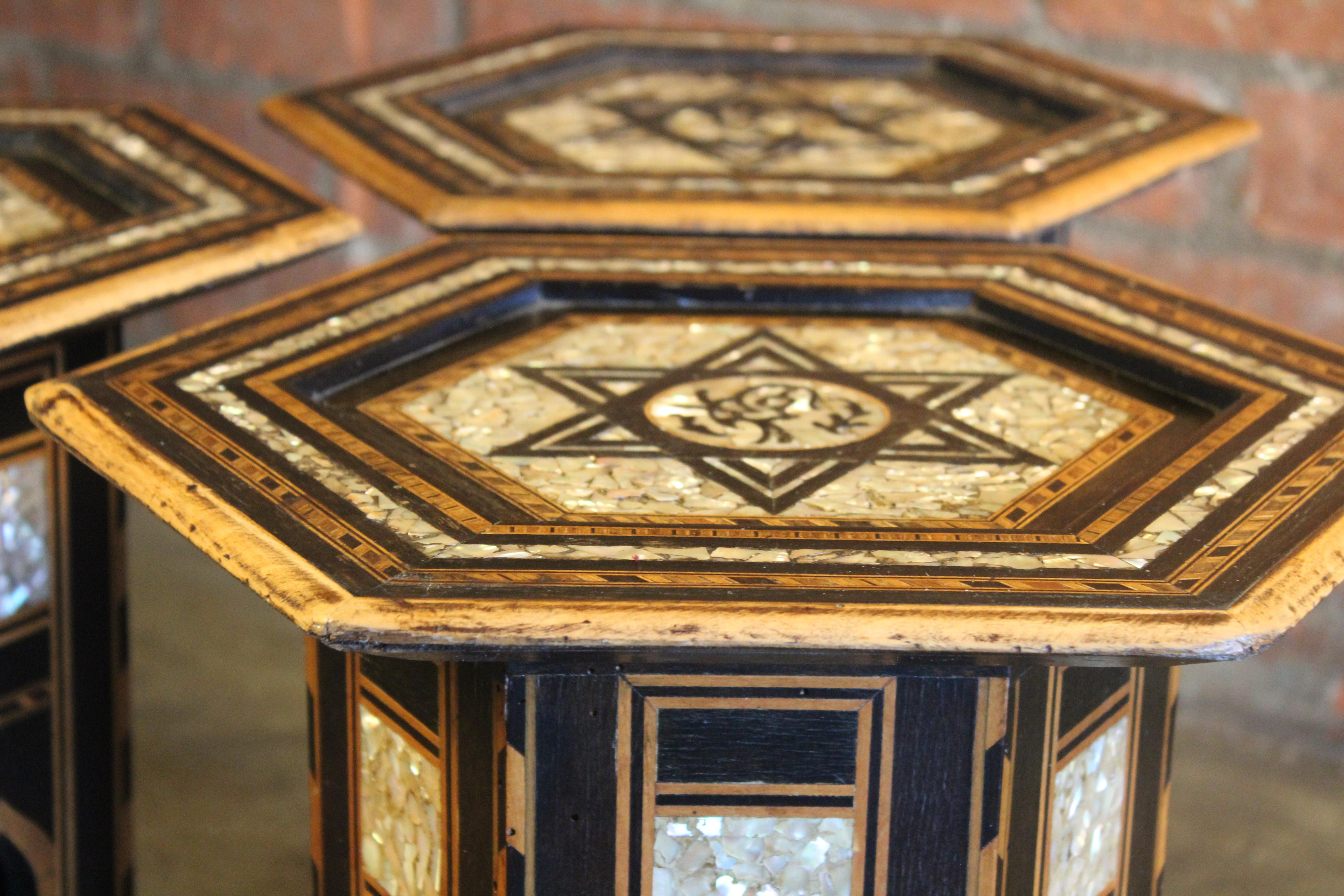 Antique Inlaid Syrian Tables 13