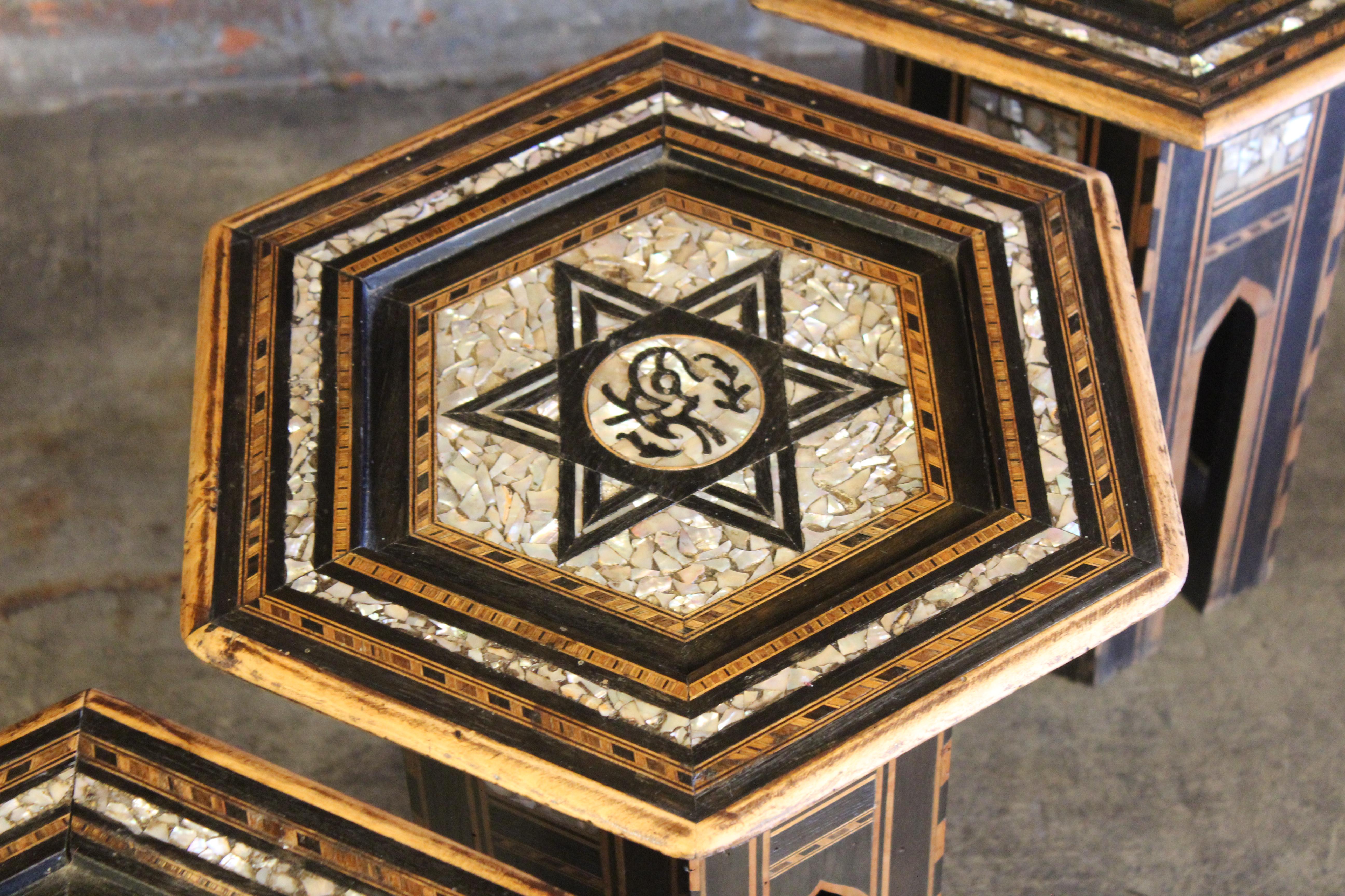 Antique Inlaid Syrian Tables 1