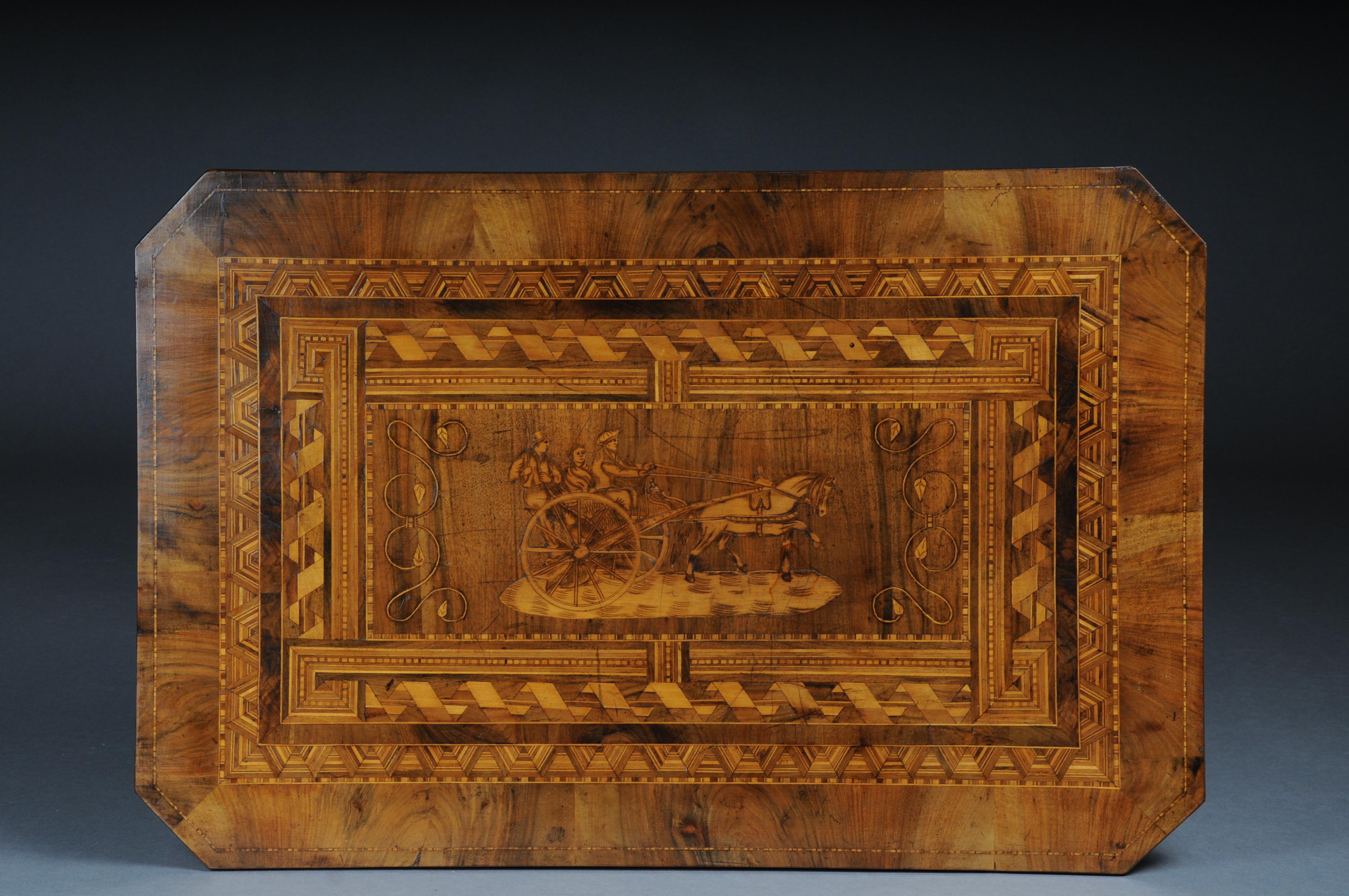 Mesa antigua con incrustaciones Sur de Alemania / Italia, hacia 1845 en venta 6
