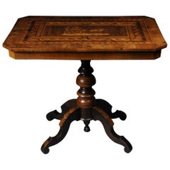 Table ancienne incrustée d'Allemagne du Sud/Italie, vers 1845