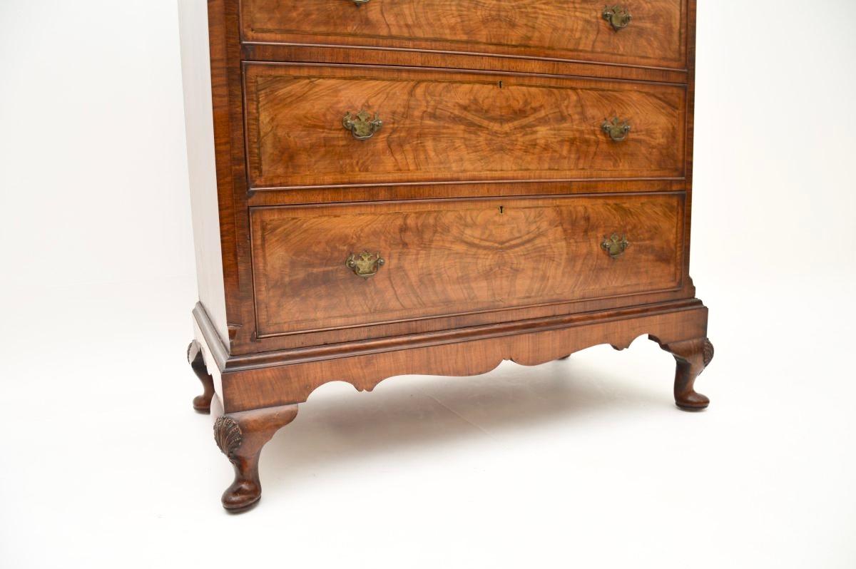 Antique Inlaid Walnut Chest of Drawers 4