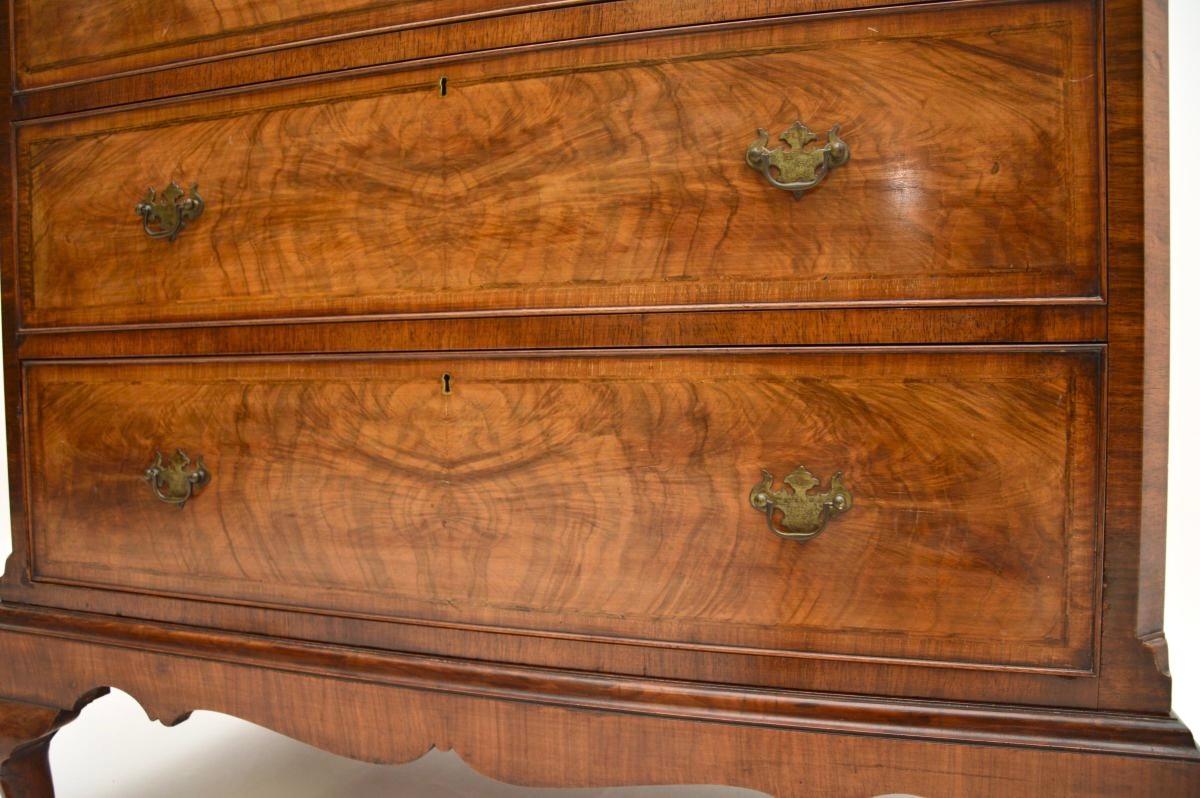 Antique Inlaid Walnut Chest of Drawers 5