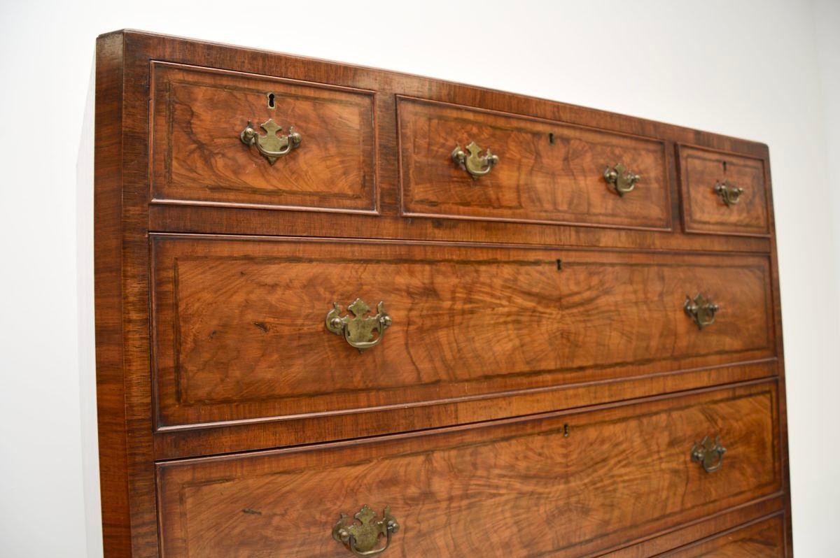 Antique Inlaid Walnut Chest of Drawers 2