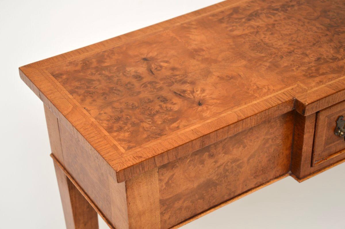 Antique Inlaid Walnut Console Side Table For Sale 4