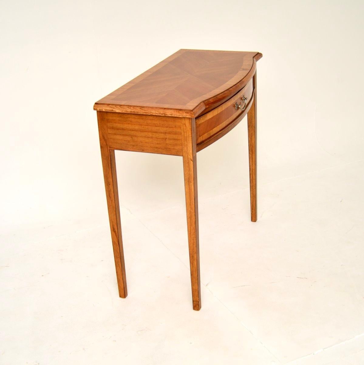 Georgian Antique Inlaid Walnut Console Side Table For Sale