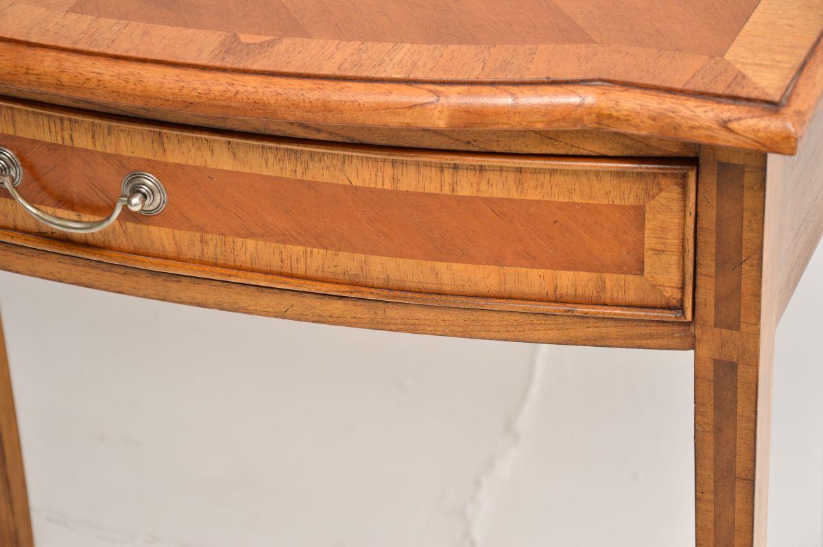Antique Inlaid Walnut Console Side Table For Sale 3