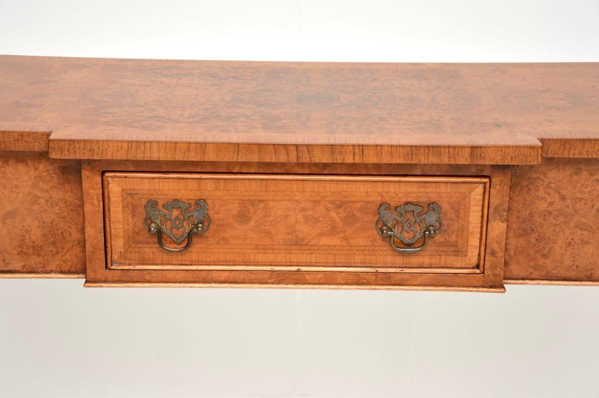Antique Inlaid Walnut Console Side Table For Sale 2