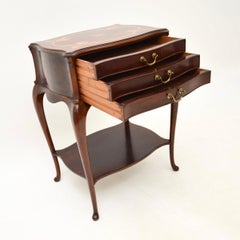 Antique Inlaid Walnut Side Table by Waring and Gillow