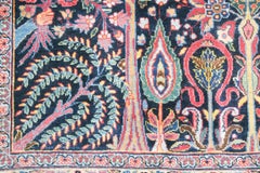 Antique Inscribed Tree of Life Carpet