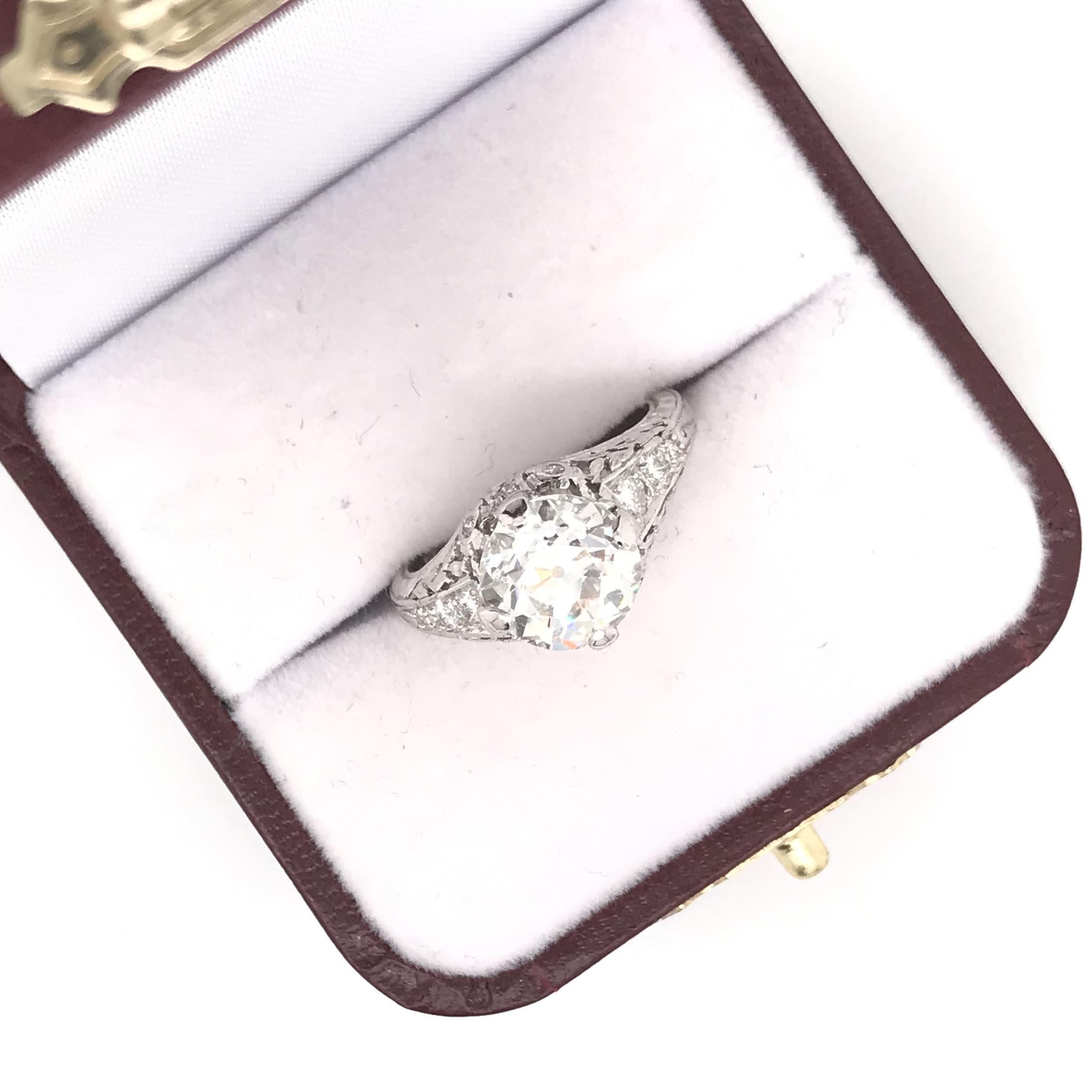 Antique Inspired 2.75 Carat Diamond Filigree Ring 1