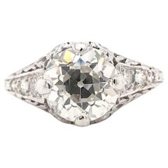 Antique Inspired 2.75 Carat Diamond Filigree Ring