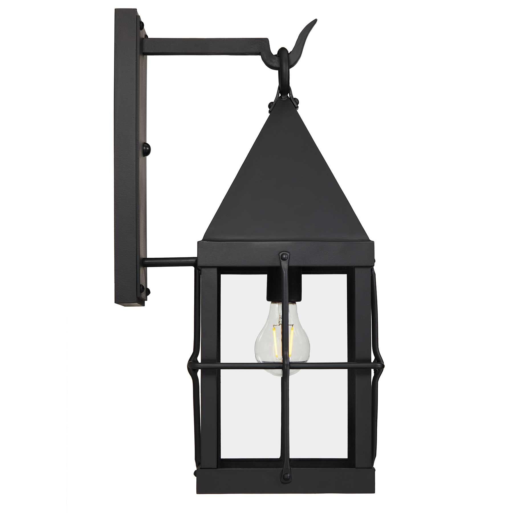 Antique Inspired American Colonial Classic Exterior Arm Mount Lantern, Grey In New Condition For Sale In Santa Paula, CA