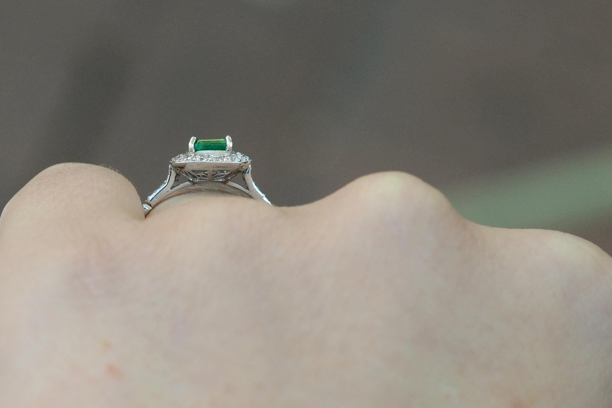 vintage colombian emerald ring