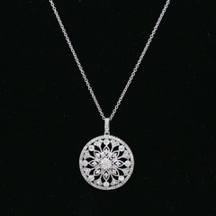 Antique Inspired Diamond Circle Necklace