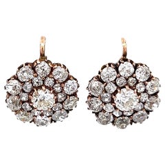 Antike inspirierte Diamant-Cluster-Tropfen-Ohrringe