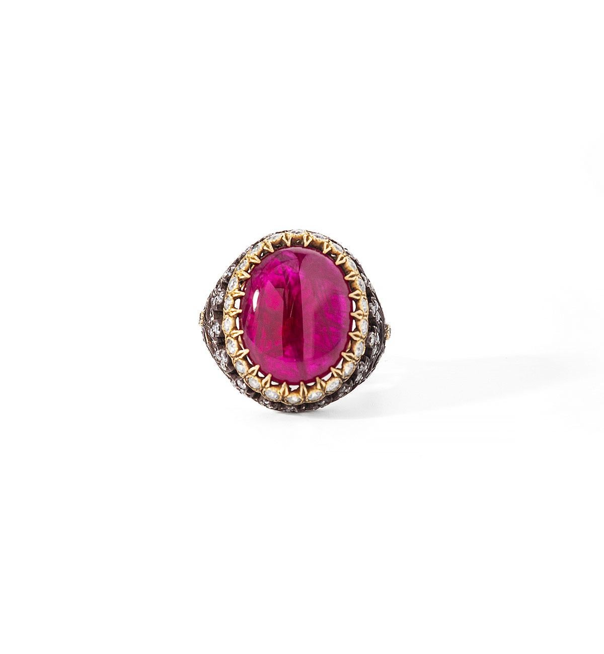 antique burmese ruby ring