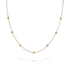 Antike inspirierte Halskette „Darling“ aus Gelbgold mit mehreren Edelsteinen und acrostischem Gelbgold