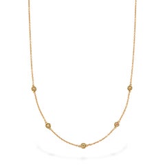 Antique Inspired Multi Gemstone Acrostic Yellow Gold "Dream" Chain Necklace